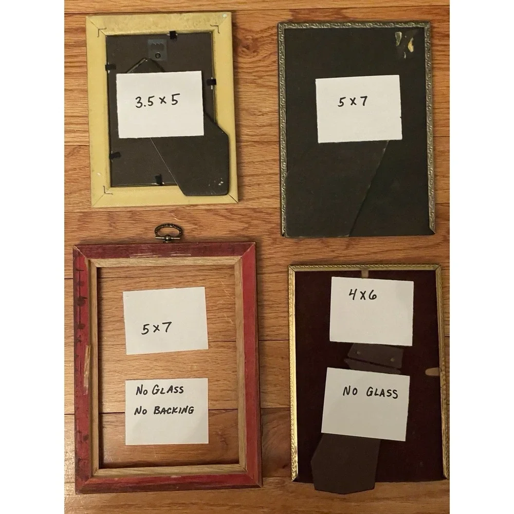 Assorted Small Picture Frames Golden‎ Gallery Wall 3.5x5, 4x6, 5x7